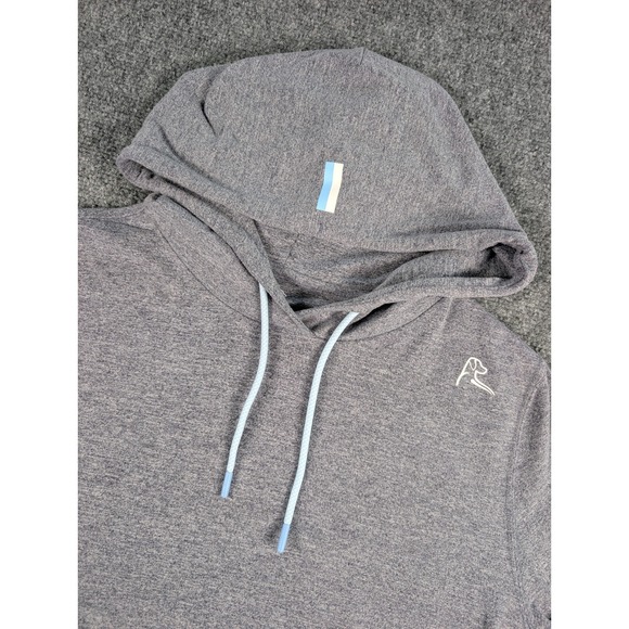 Rhoback Tempo Performance Hoodie Womens Large Heather Navy/Gray - Picture 1 of 8
